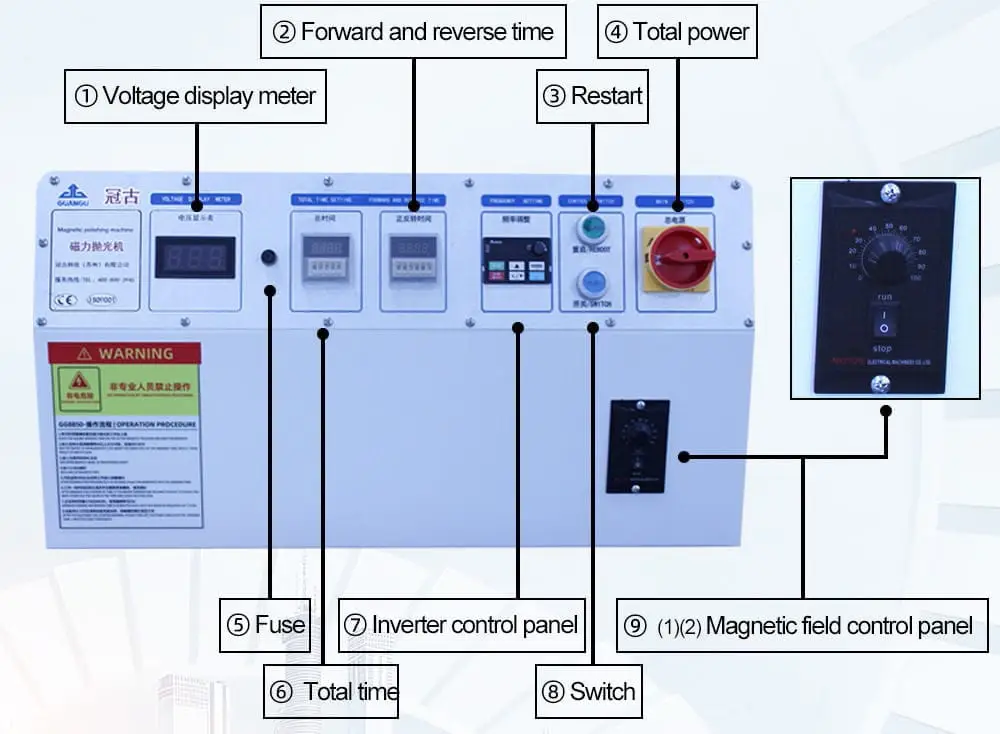 GG8550Magnetic polishing machine panel 01