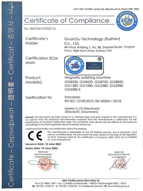 Integrity and Quality certificate